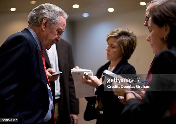 Tom Harkin, D-IA., arrives in the Senate subway on his way to the Senate Democratic Caucus meeting to discuss health care reform, Dec. 14, 2009.