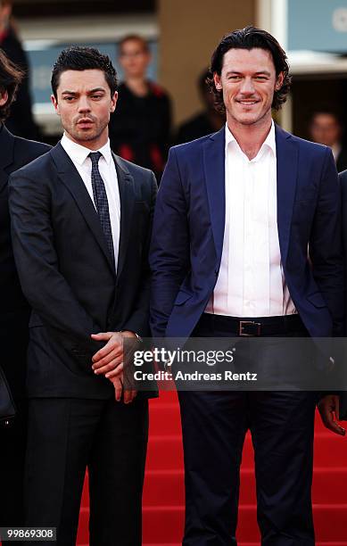 Actors Dominic Cooper and Luke Evans attend the "Tamara Drewe" Premiere at Palais des Festivals during the 63rd Annual Cannes Film Festival on May...