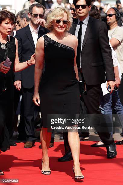 Actress Glenn Close attends the "Tamara Drewe" Premiere at Palais des Festivals during the 63rd Annual Cannes Film Festival on May 18, 2010 in...