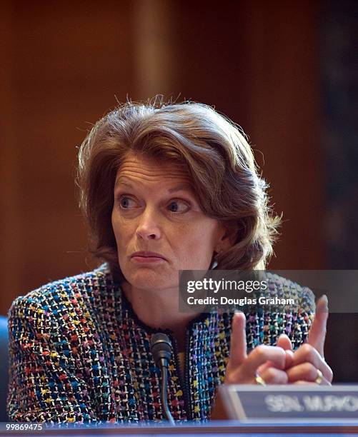 Lisa Murkowski, R-AK., during the Senate Energy and Natural Resources Committee, full committee hearing on the impacts of climate change on the...