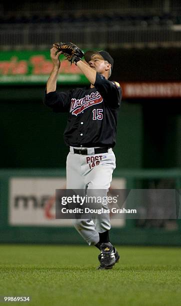 Bart Stupak, D-Mich., snags a pop fly during the 48th Annual Roll Call Congressional Baseball Game on June 17, 2009 at Nationals Park in Washington,...