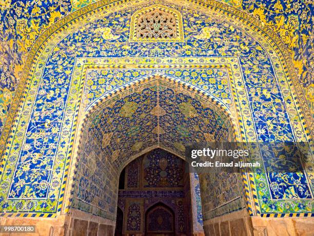 the shah mosque, isfahan, iran - isfahan province stock pictures, royalty-free photos & images