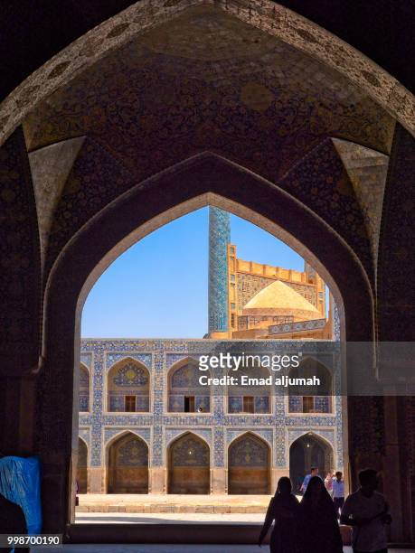 the shah mosque, isfahan, iran - província de isfahan - fotografias e filmes do acervo