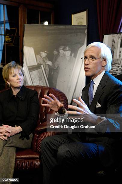Kay Granger, R-Texas and Robert Edsel, author of "Rescuing DaVinci" during a Media availability. They discussed the Monuments Men Resolution which...