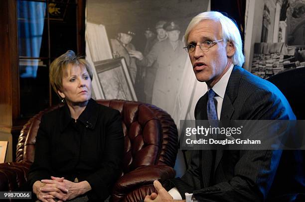 Kay Granger, R-Texas and Robert Edsel, author of "Rescuing DaVinci" during a Media availability. They discussed the Monuments Men Resolution which...