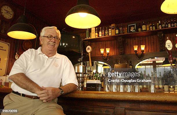 Danny Coleman, owner and founder Dubliner Irish Pub poses for a photo at his bar on F. Street in Washington D.C.