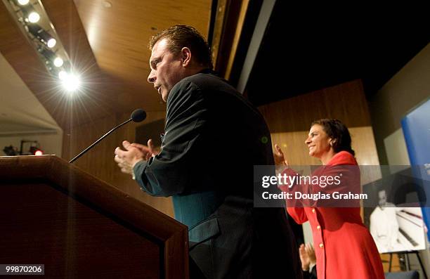 Edward Ellington and his sister April speak during an event to celebrate Black History Month and D.C.'s new quarter, featuring their Duke Ellington...