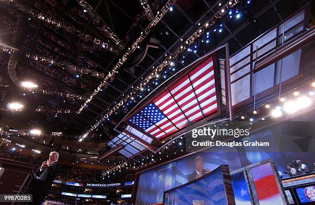 Former President Bill Clinton during the 2004 Democratic National Convention in Boston Massachusetts.