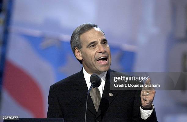 Charles Gonzales, D-Texas, during his speech at the democratic national convention in Los Angeles, Ca.