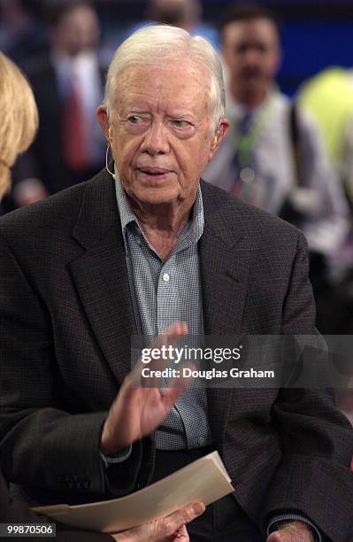 Former President Jimmy Carter during the Democratic National Convention 2004.