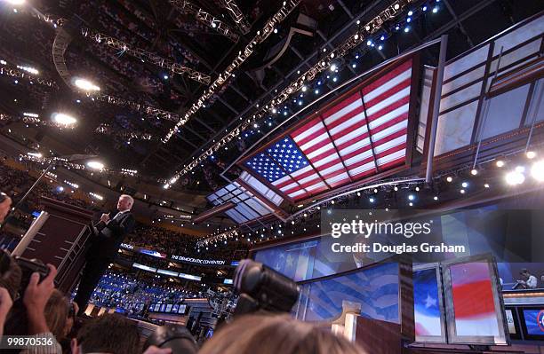 Former President Bill Clinton during the 2004 Democratic National Convention in Boston Massachusetts.