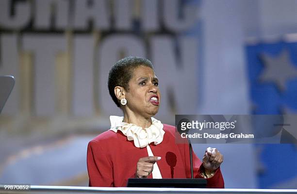 Eleanor Holmes Norton,D-D.C., during her speech at the Staples Center in Los Angeles California.