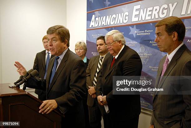 Adam Putnam, R-Fl., Roy Blunt, R-MO., Deborah Pryce, R-Ohio, chairman, House Republican Conference, Richard Pombo, R-CA., Speaker of the House Dennis...