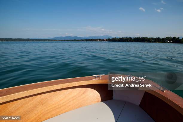 starnberg lake  boat 2 - starnberg stock pictures, royalty-free photos & images