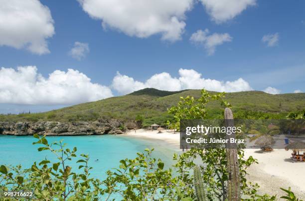 grand knip beach in curacao at the dutch antilles - knip beach stock pictures, royalty-free photos & images