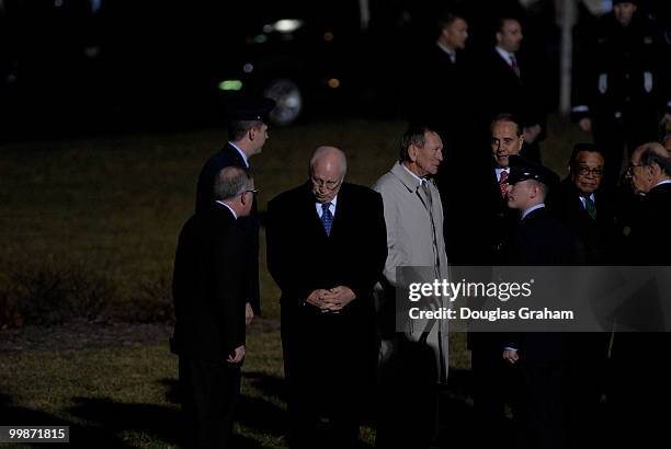 Honorary pallbearer Vice President Dick Cheney waits outside the Front Steps on the House side of the U.S. Capitol December 30, 2006 in Washington,...