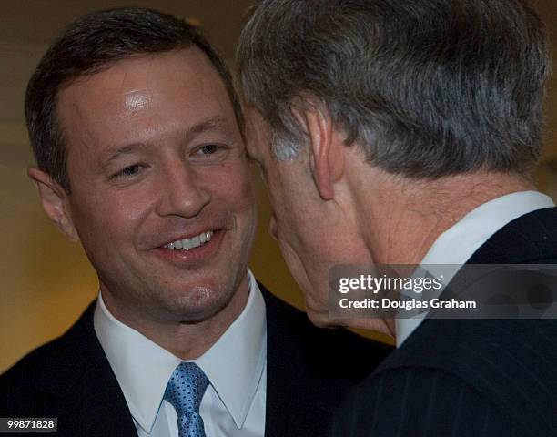 Governor of Maryland Martin O'Malley and Tom Carper, D-DE.,talk during the Democratic Leadership Council.