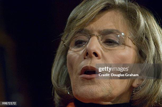 Chairwoman Barbara Boxer, D-Calif., during a news conference in the U.S. Capitol to make a major announcement in response to President-elect Obama's...