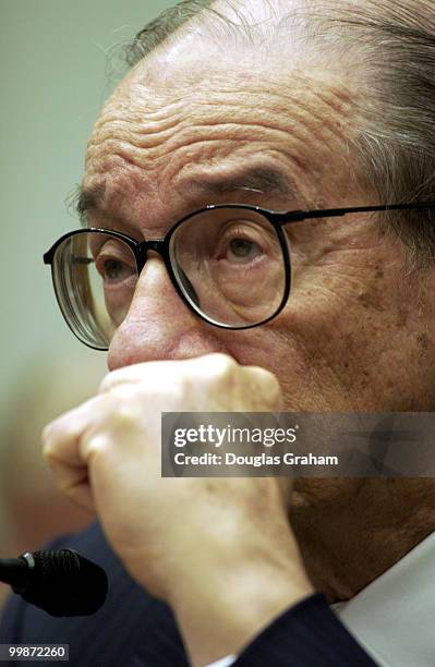 Federal Reserve Chairman Alan Greenspan testifies during the hearing on the monetary policy report full committee hearing on the Federal Reserve's...
