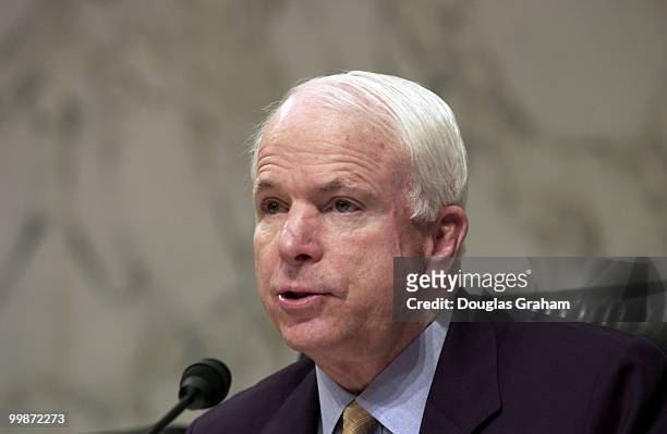 John McCain during the Senate Indian Affairs Committee Tribal Lobbying full committee oversight hearing on the "In Re Tribal Lobbying Matters.