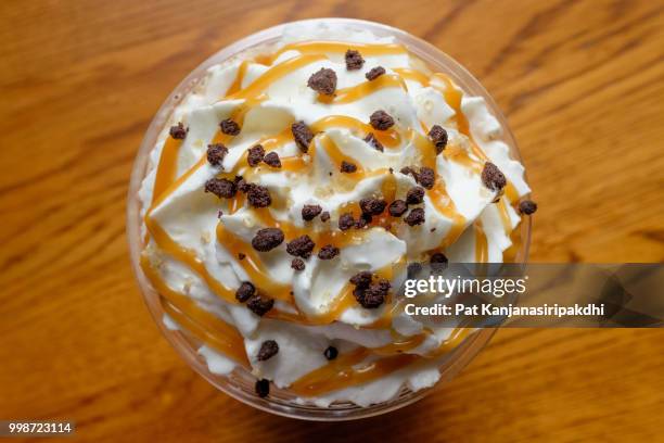 whipped cream with toppings - toppings stock pictures, royalty-free photos & images