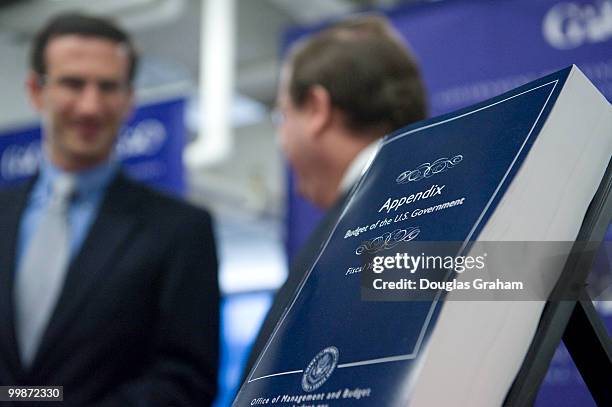 Office of Management and Budget Director Peter Orszag and Public Printer of the United States Bob Tapella inspect the production run at GPO's plant...