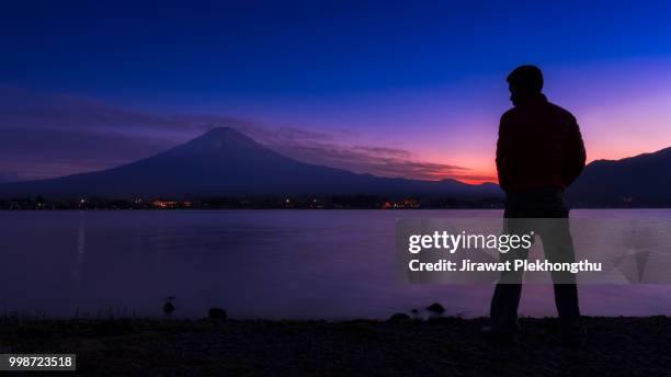 wish you were here - fujikawaguchiko stock pictures, royalty-free photos & images