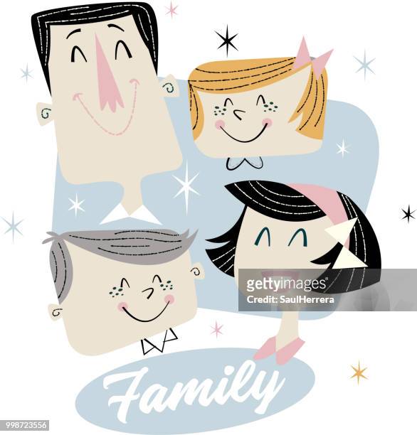 family - home sweet home stock illustrations