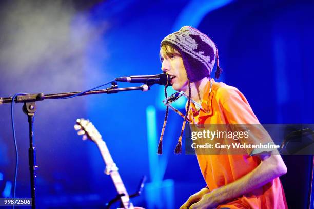 Bradford Cox of Atlas Sound performs on stage during day two of Pavement Curated All Tomorrow's Parties Festival at Butlins Holiday Centre on May 15,...