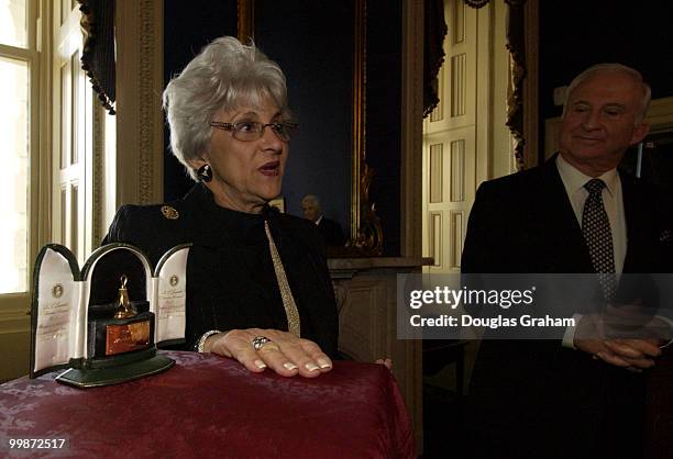 Betty and Mel Sembler during the official presentation of the gift of the seal given to President George Washington on the first anniversary of the...