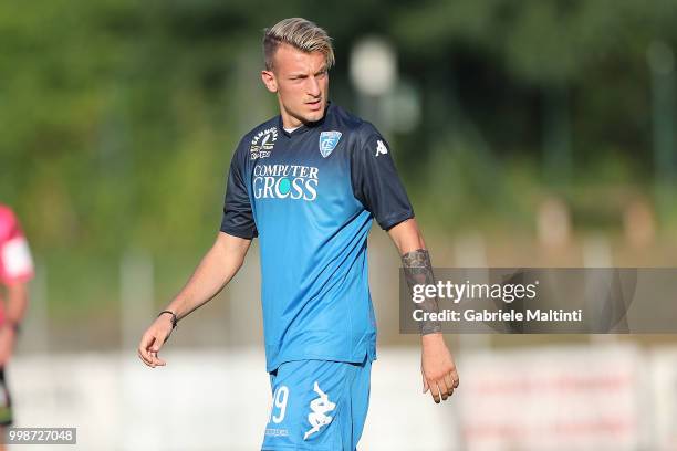 Antonino La Gumina of Empoli FC in action during the pre-season frienldy match between Empoli FC and ASD Lampo 1919 on July 14, 2018 in Lamporecchio,...