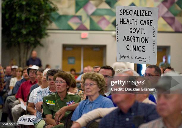 Large crowds where on hand for the Rick Boucher, D-VA., town hall meeting on health care at the Southwest Virginia Higher Education Center in...