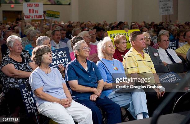 Large crowds where on hand for the Rick Boucher, D-VA., town hall meeting on health care at the Southwest Virginia Higher Education Center in...