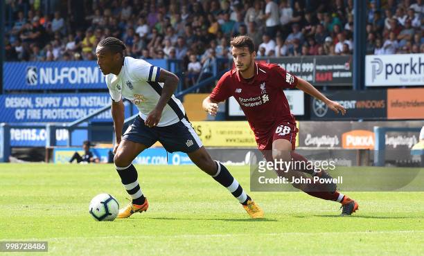 Pedro Chirivella of Liverpool during the Pre-Season friendly match between Bury and Liverpool at Gigg Lane on July 14, 2018 in Bury, England.