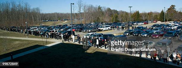 People started lining up for the federal job fair at the University of Mary Washington's Stafford Campus at 6 a.m. The job fair hosted by Mark...