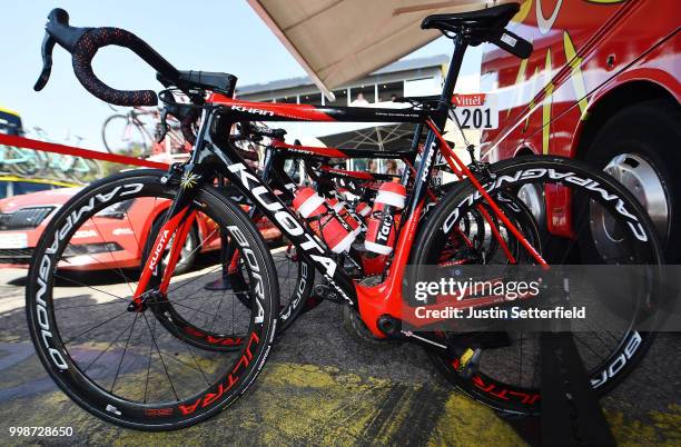 Start / Christophe Laporte of France and Team Cofidis / Kuota Bike / Detail View / during the 105th Tour de France 2018, Stage 8 a 181km stage from...