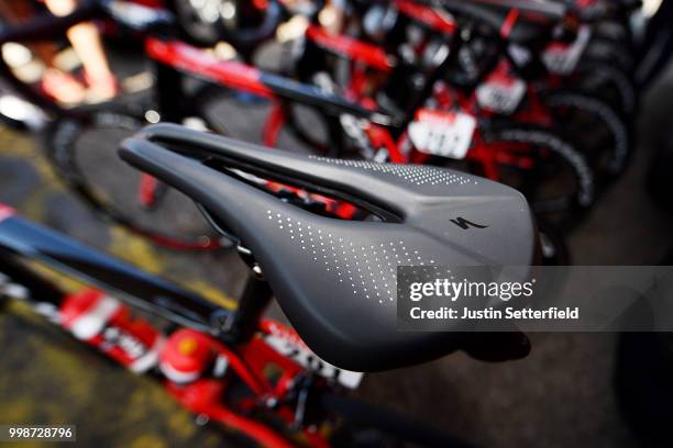 Start / Christophe Laporte of France and Team Cofidis / Saddle Detail View / during the 105th Tour de France 2018, Stage 8 a 181km stage from Dreux...