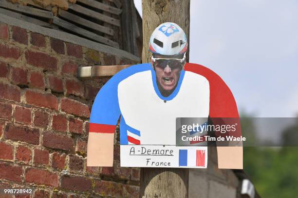 Illustration / Arnaud Demare of France / Fan / during the 105th Tour de France 2018, Stage 8 a 181km stage from Dreux to Amiens Metropole / TDF / on...
