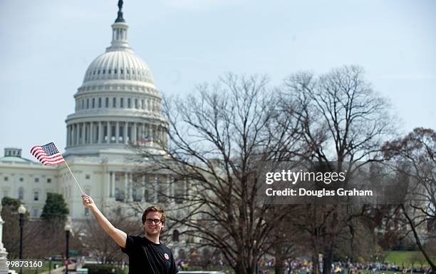 Crowds where estimated at or vary near 100,000 people on the National Mall to march for immigration reform at the same time the House health care...