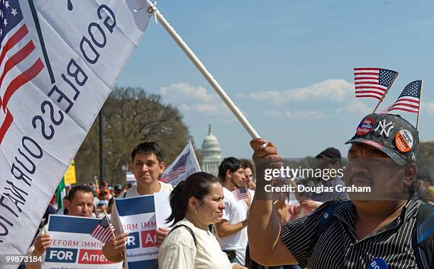 Crowds where estimated at or vary near 100,000 people on the National Mall to march for immigration reform at the same time the House health care...