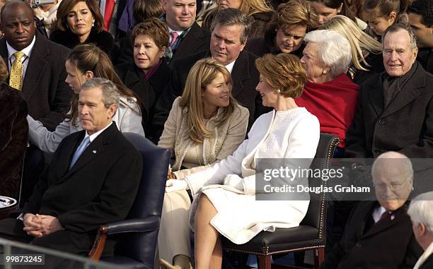 President George W. Bush was sworn into a second term at the 55th Presidential Inauguration.