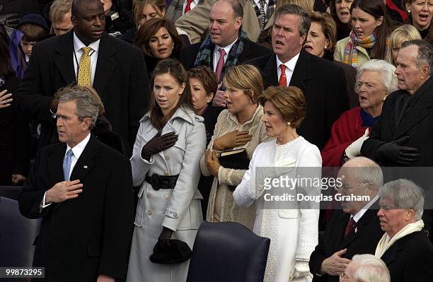 President George W. Bush was sworn into a second term at the 55th Presidential Inauguration.