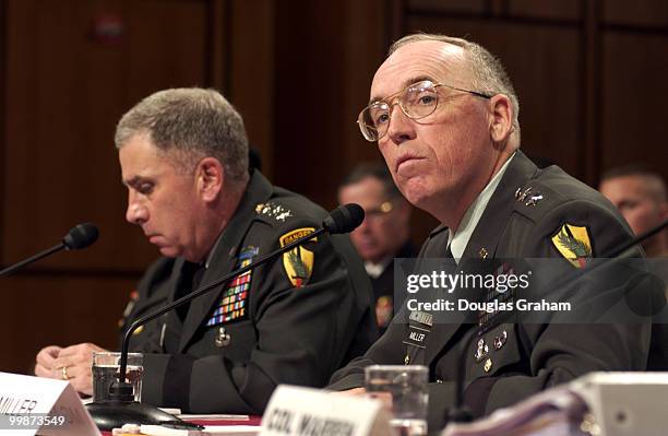 Gen. John Abizaid, commander, U.S. Central Command and Gen. Geoffrey Miller, deputy commander for detainee operations, Multi-National Force-Iraq...