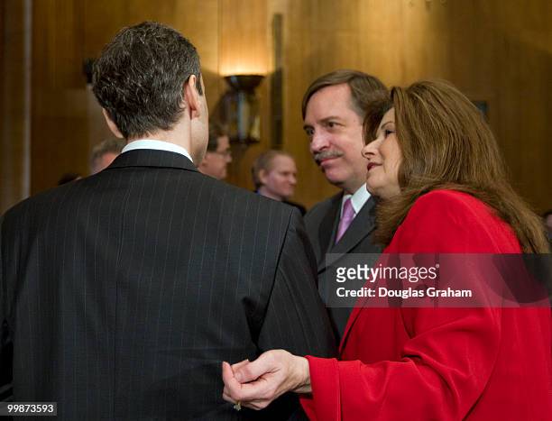Internal Revenue Service Commissioner Douglas Shulman and to his right Deputy IRS Commissioner Linda Stiff, for services and enforcement during the...