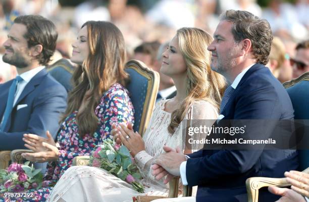 Prince Carl Philip of Sweden, Princess Sofia of Sweden, Princess Madeleine of Sweden and her husband Chris O'Neill during the occasion of The Crown...