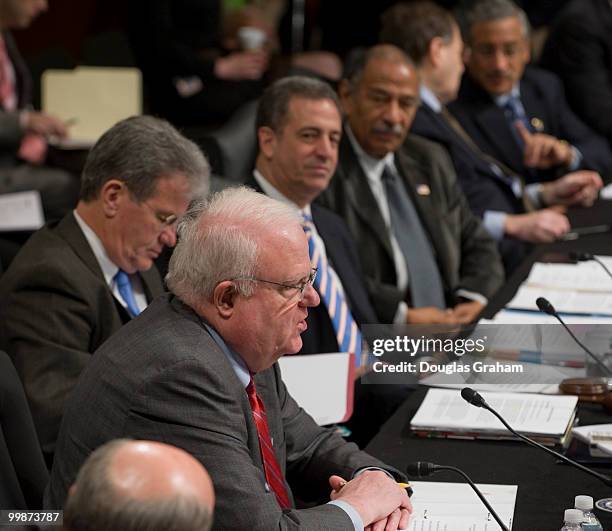 James Sensenbrenner, R-WI., Tom Coburn, R-OK., Russ Feingold, D-WI., John Conyers, D-MI., Jerrold Nadler, D-NY., and Hank Johnson, D-GA., during the...