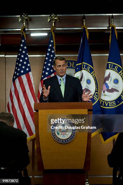 House Minority Leader John Boehner, R-Ohio holds his weekly briefing.