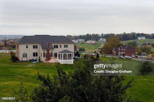 This view looking west is the housing development known as Shenstone Farm. It is due West of Leesburg Virginia in Loudoun County. Shenstone Farm, the...