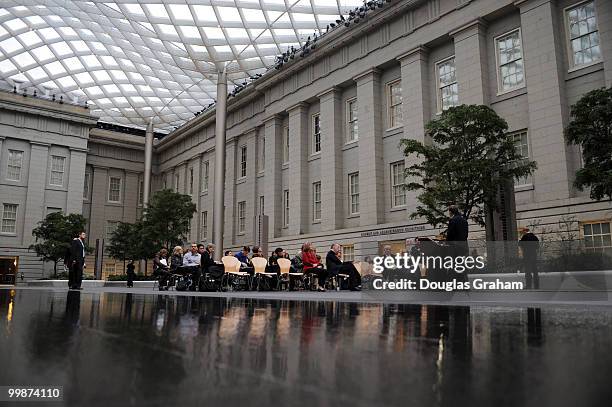 The grand opening of the Kogod Courtyard that joins the buildings of Donald W. Reynolds Center for American Art and Portraiture, the Smithsonian...