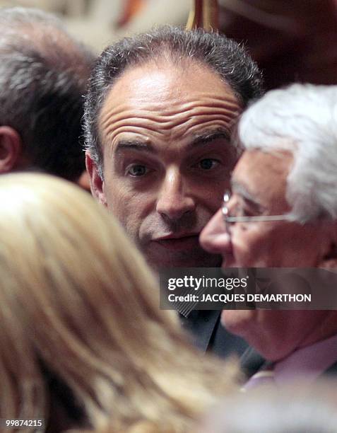 French head of France's UMP right-wing ruling party MPs, Jean-François Cope attends the weekly session of questions to the government on May 18, 2010...